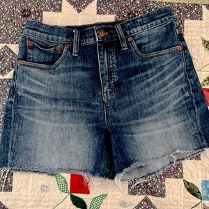 Madewell high rise denim shorts size 27